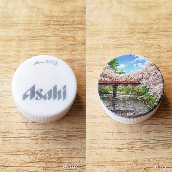 直径３cmのキャンバスに描かれたのは…？　春を感じる作品に「お見事！」「高揚感沸く」