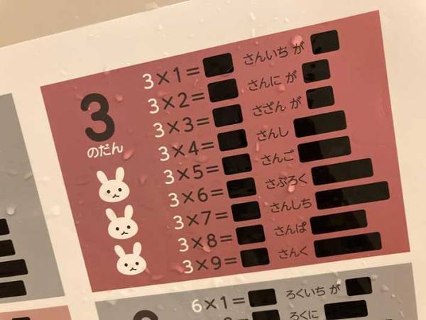 母「小２の子に早く九九を…」　スリコのグッズが「すぐ消えて助かる」