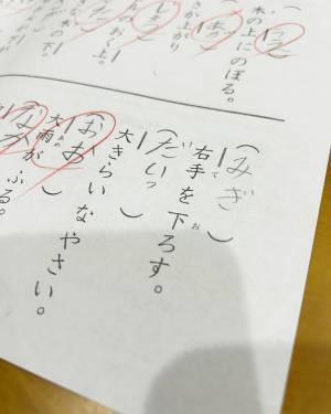 母「相当嫌いなんだね…」　小２の『漢字テスト』をよく見ると？