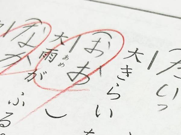 母「相当嫌いなんだね…」　小２の『漢字テスト』をよく見ると？