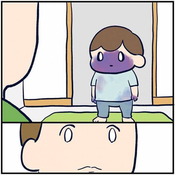 インクまみれで配達員を迎えた２歳児　その後の対応に「最高」「神対応」