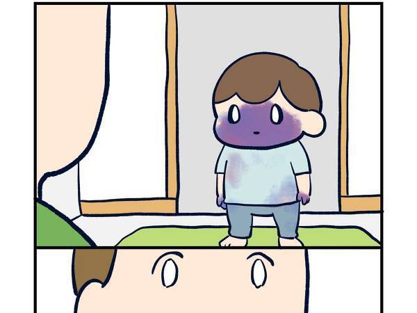 インクまみれで配達員を迎えた２歳児　その後の対応に「最高」「神対応」