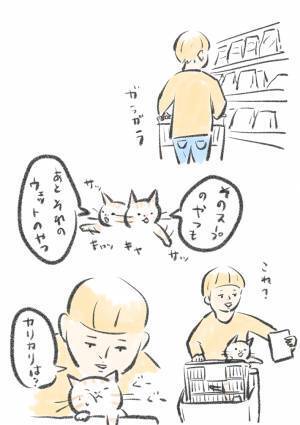 猫好きの夢を叶える妄想が？　ある悩みを抱える飼い主の対策に「カゴがパンパン」「夢のようだ」
