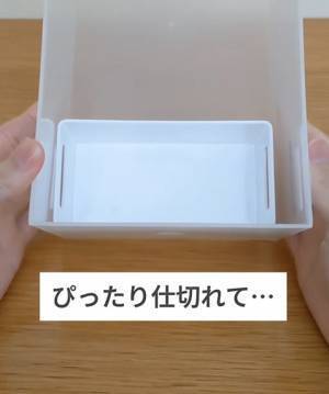 ファイルボックスとダイソーのアレを組み合わせ　収納アイディアに「ぴったりハマった」