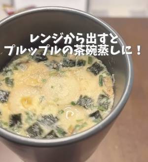 お吸い物の素をマグカップに入れて…　レンチン後の姿に「天才だわ」「早速試す」
