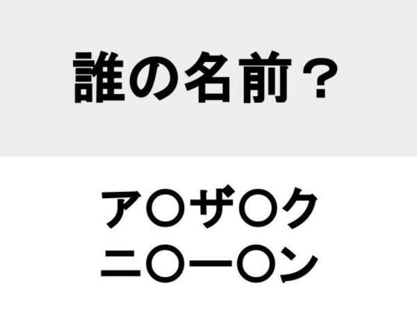誰もが知るあの人物【人名当てクイズ】
