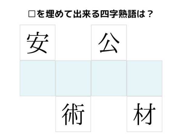 こんなの難しすぎる…　□を埋めて完成する四字熟語は何？【クイズ】