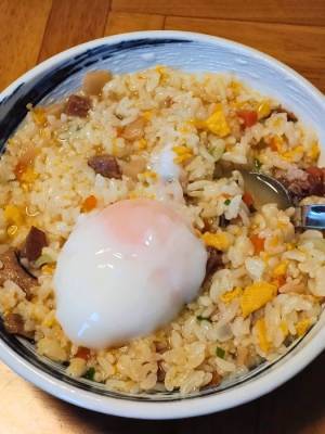 五目炒飯にアレかけてみた　仕上がりに「ハマりそう」「シメに最適」