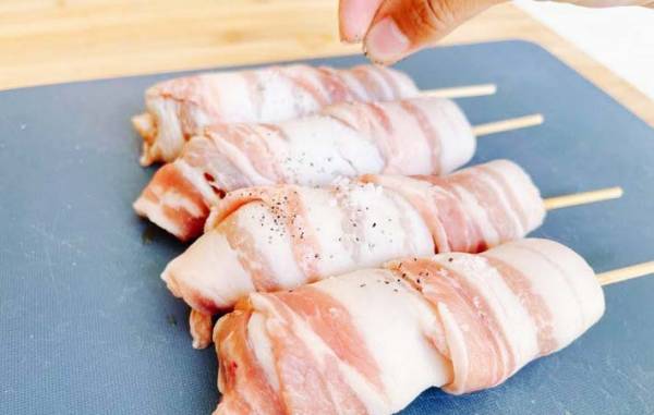 豚肉でアレをぐるぐる巻くと…？　アサヒビールの発想に「キケンだ」