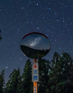 新潟県のカーブミラー、写真家がとらえた奇跡の一瞬に「涙が出た」「別の世界とつながってそう」