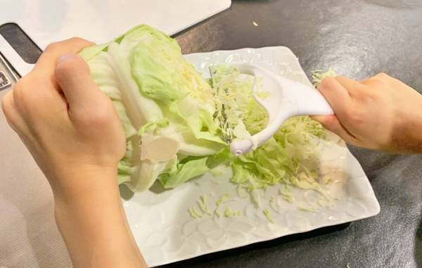 面倒なキャベツの千切り　ニトリのグッズで「包丁いらず」「毎日食べたくなる」