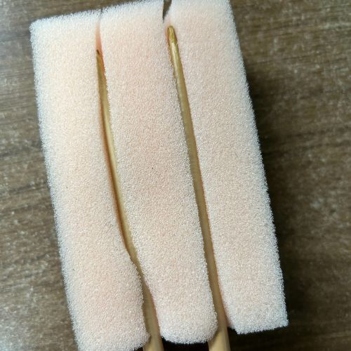 スポンジに切り込みを入れてみて！　メリットに「ナイスアイディア」「やってみる」