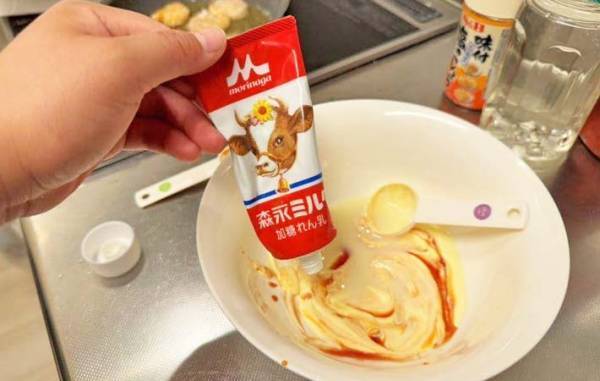 「コクがすごい」「また買いたい」　余った練乳でエビマヨを作ってみた