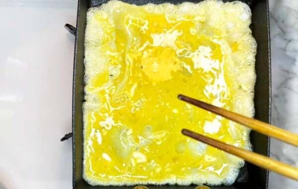 冷凍してパサパサにならない卵焼きを作る写真