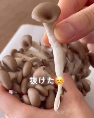 石づきを取る時に「包丁はいりません」　思わぬ方法に「絶対こっち」