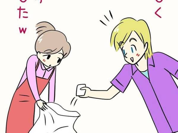 ゴミを回収していた女性店員　すると、そこに外国人が現れて