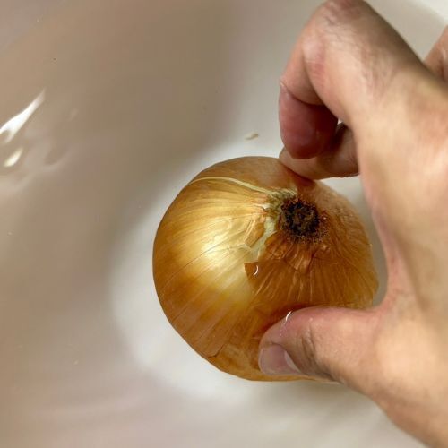 タマネギをアレに浸したら…　効果に「料理が楽になる」
