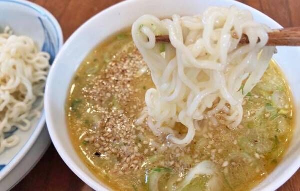 『サッポロ一番で塩卵つけ麺』の完成写真