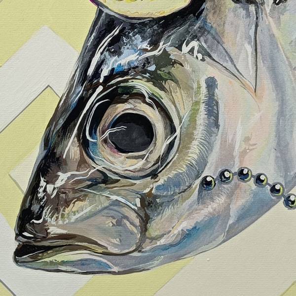 浪人生が描いた『アジの絵』、ビフォーアフターに「努力の賜物ですね」「感動した」