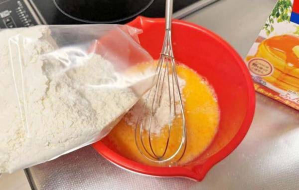 ○○でホットケーキ焼いてみたら「牛乳ないとき絶対これ」「うますぎ」