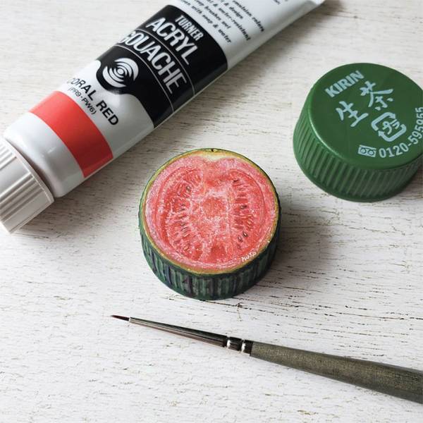 スイカの写真、よく見ると…　写真に「ちょっとまって！」「脳が錯覚を起こしそう」