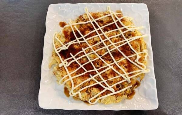 そうめんでお好み焼きを作った写真