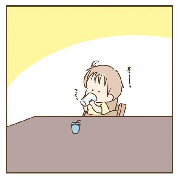 初めて炭酸水を飲んだ４歳児　まさかの感想に「すごく分かります」