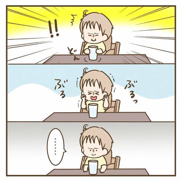初めて炭酸水を飲んだ４歳児　まさかの感想に「すごく分かります」