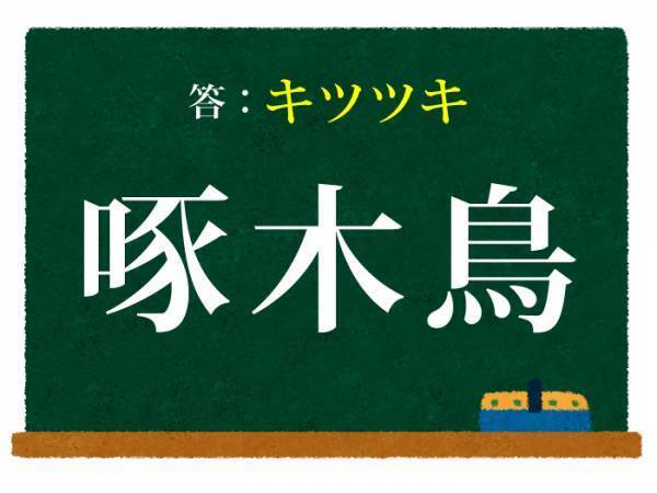 木をつつく…　この動物は何？【難読漢字クイズ】