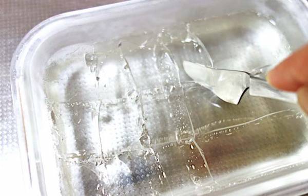 材料２つを混ぜて冷蔵庫へ　２時間後…「プルン！」「高級和菓子みたい」