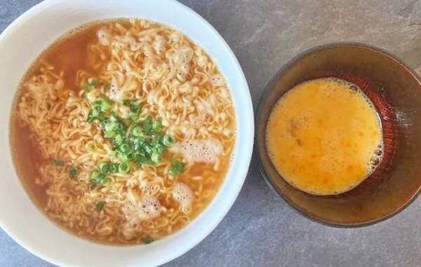 『つけたまチキンラーメン』の完成写真