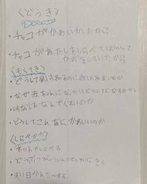 小２息子の『自由研究』に絶賛の声　「特別賞をあげたい」「涙が出た」