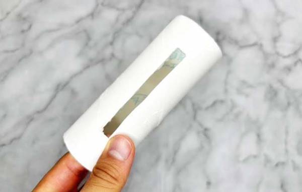 トイレットペーパーの芯に穴をあけて…　できたものに「こりゃ盛り上がる」