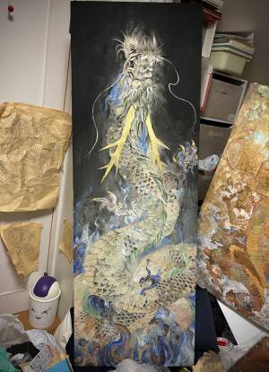 「やっぱり日本画は最高」「神々しい」　４万人が称賛した『昇り龍』がこちら