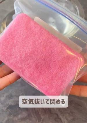 スポンジをカチカチに凍らせたら？　便利な使い道に「天才」「その手があったか」