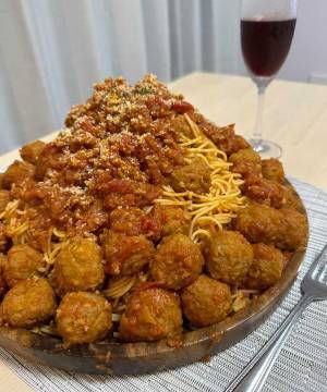 パスタ１kgで再現　ルパン三世の『山盛り飯』に「見事」「胃袋を盗まれた」