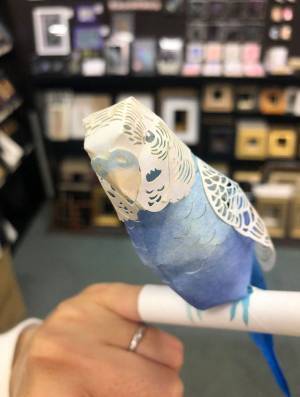 「いわれなけば気付けなかったレべル」　リアルすぎるインコがこちら！