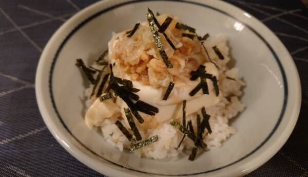 完成したお豆腐丼