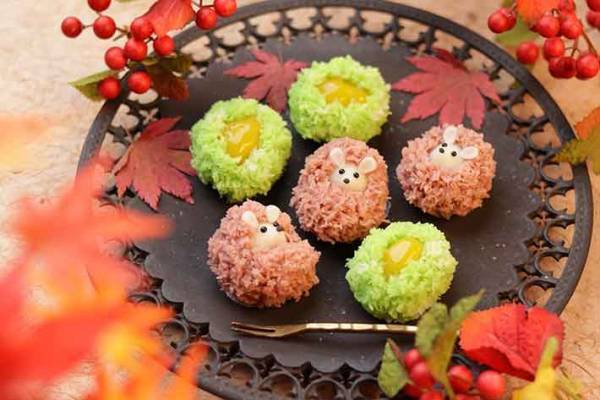 イガイガの栗の隣で？　職人の１枚に「笑った」「悟られないようにしてる」