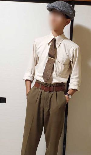 レトロな服で喫茶店に行くと？　高齢女性のひと言に「それにしか見えん」「最高」