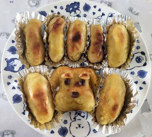 目と鼻は？　スイートポテトの１枚に「芸術品の域」「食べるのもったいない」