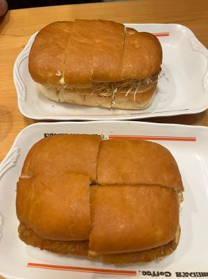 コメダを訪れた客　カツパンを２種類注文すると…「これは面白い発見」