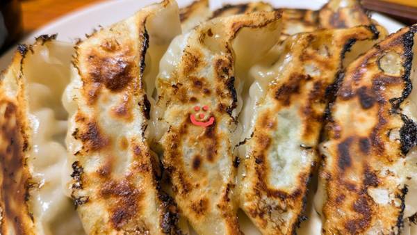 おいしそうな餃子、よく見ると？　「そうにしか見えない」「マジだ…」