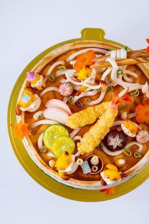 キツネが浸かるのは『うどん』ではなく？　写真に「遊び心がさすが」