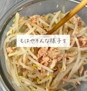 モヤシと一緒に和えたのは？　ズボラレシピに「すぐ作れる」「うまそう」