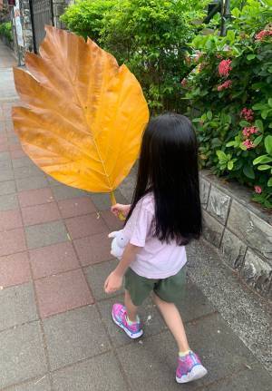 台湾で暮らす家族　５歳娘が手にするものに「室外機かよ」「本物なの？」