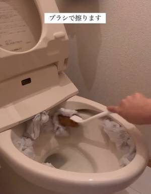 トイレットペーパーを詰めてみて！　便座のふち裏、掃除テクに「スッキリ」「意外と簡単」