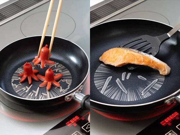 タコさんウインナーの足元が…　フライパンの『工夫』に目が釘付け！