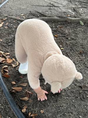 犬だと思われた１歳児　その理由に「かわいすぎて笑った」「フォルムが愛おしい」