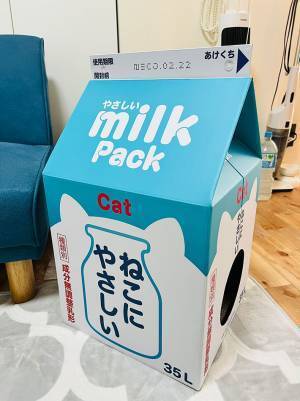 島忠ホームズで売ってた！『巨大牛乳パック』の使い道は…「欲しいです！」